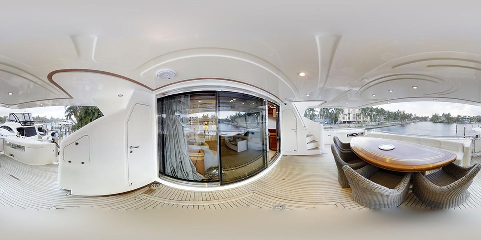 a room with a large mirror aboard 00Z Yacht for Sale