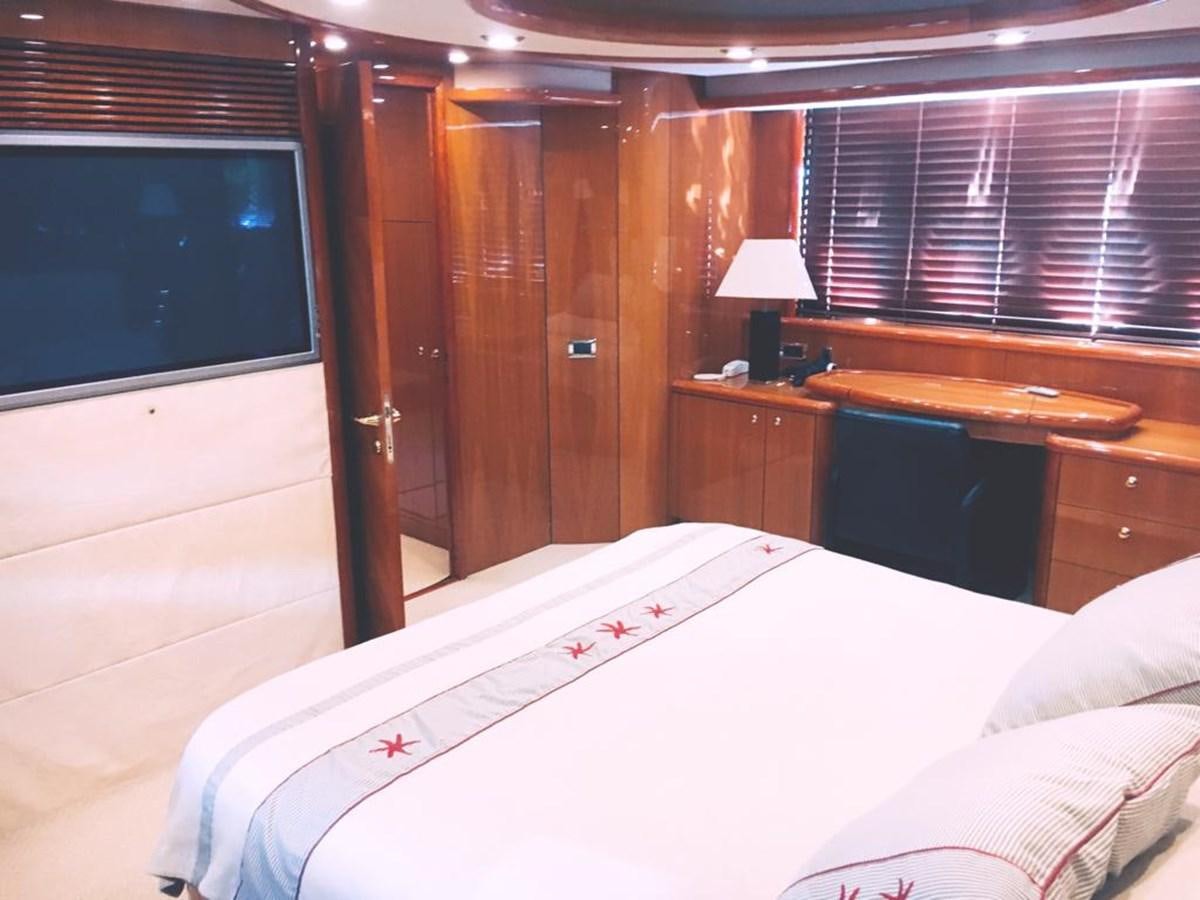 a room with a bed and a desk aboard FUNTASEA Yacht for Sale