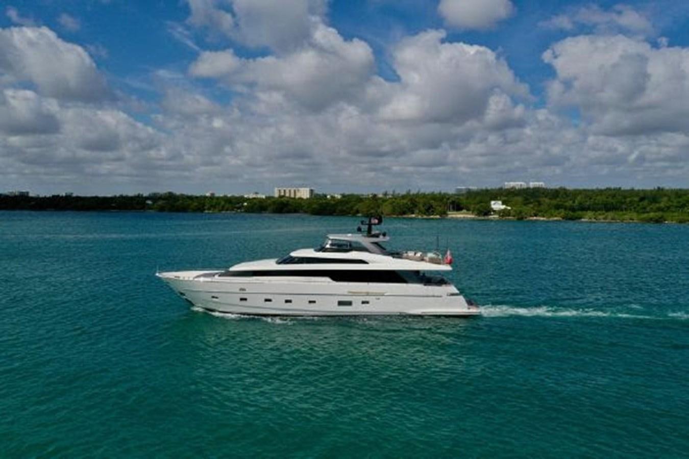 a white boat on the water aboard ASTONISH Yacht for Sale