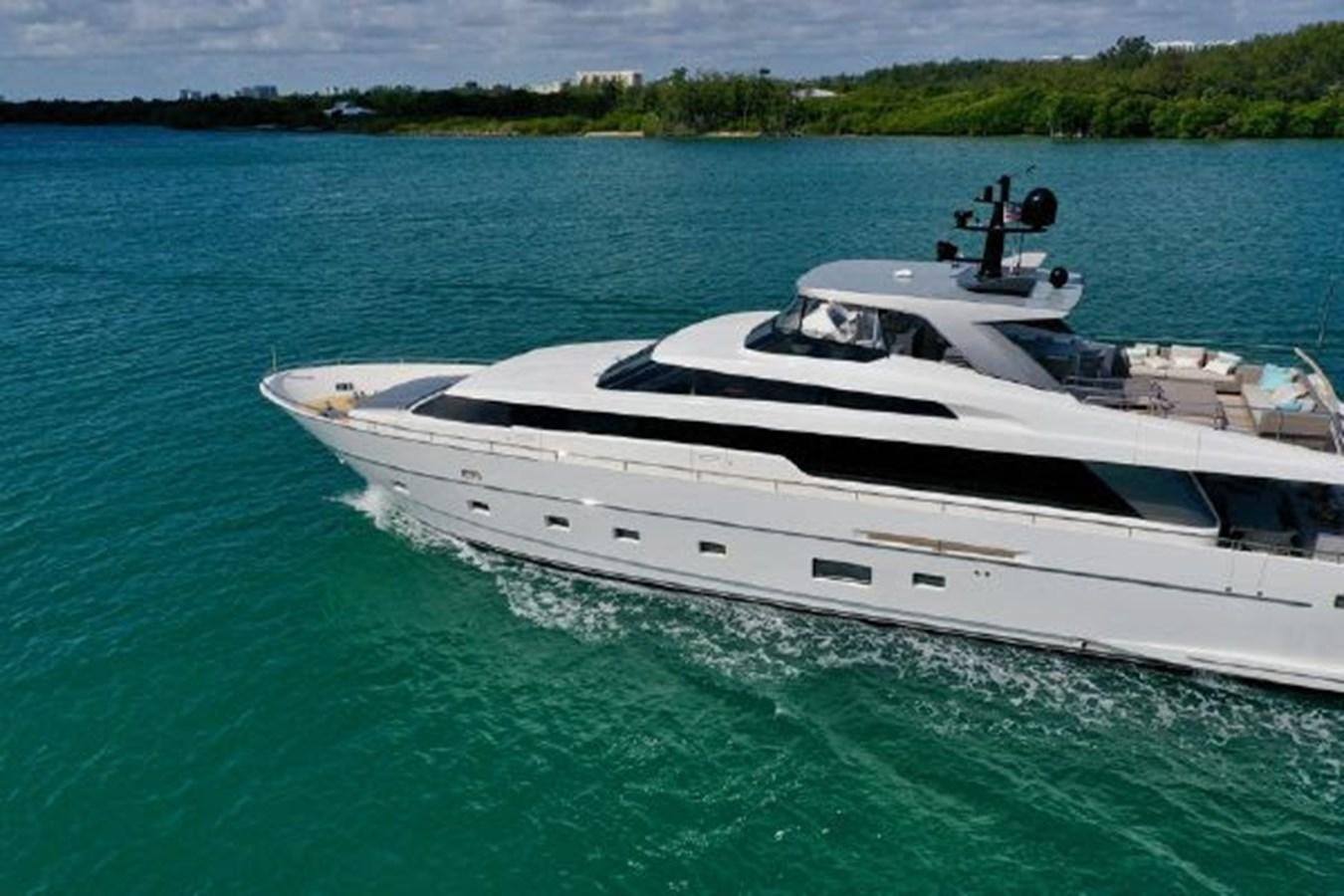 a white yacht in the water aboard ASTONISH Yacht for Sale