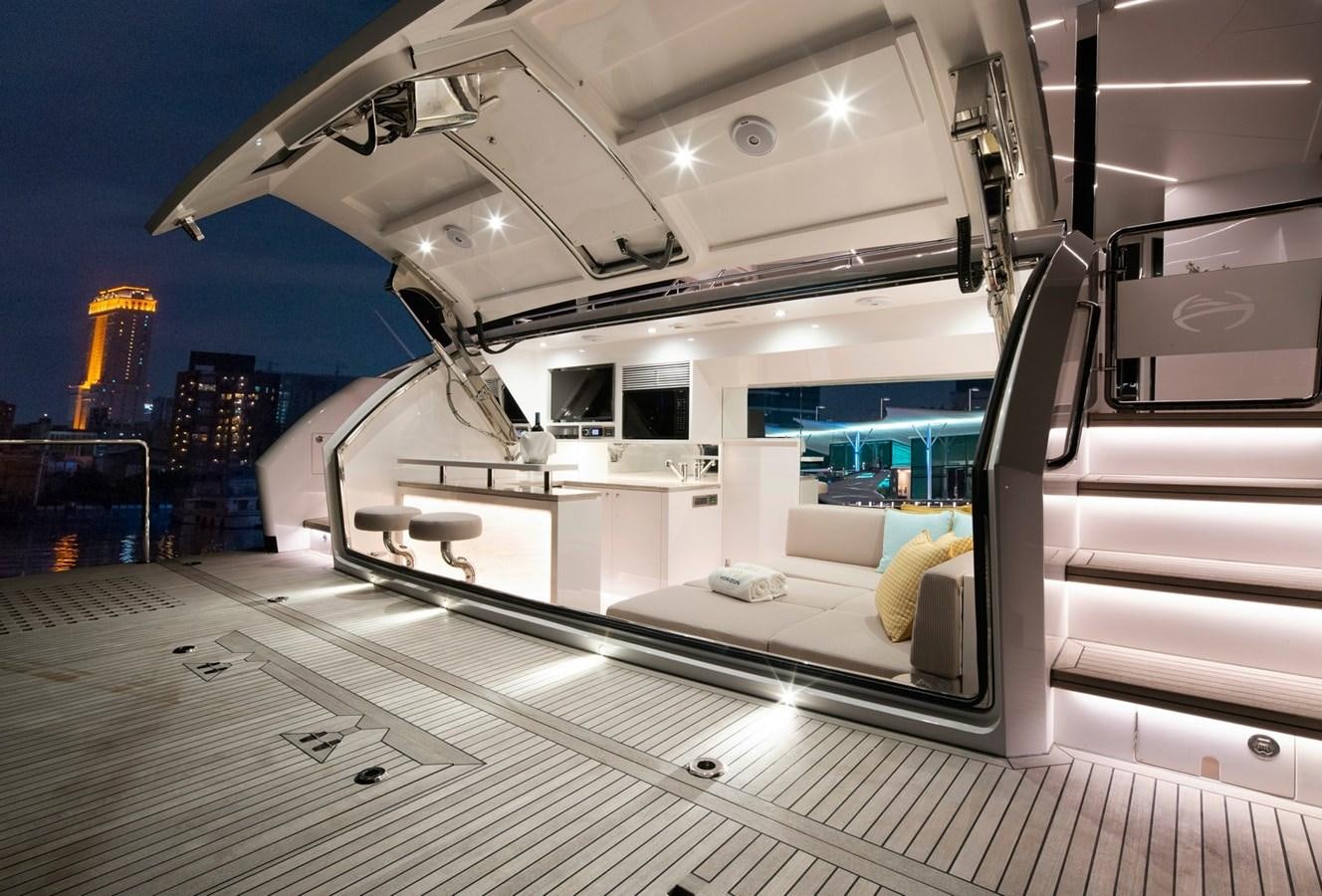 a large white boat with a large deck and a large window aboard FD92 (NEW BOAT SPEC)  Yacht for Sale