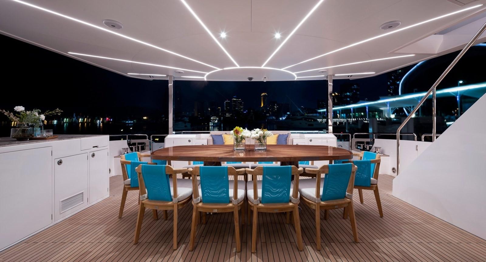 a large dining room with a table and chairs aboard FD92 (NEW BOAT SPEC)  Yacht for Sale