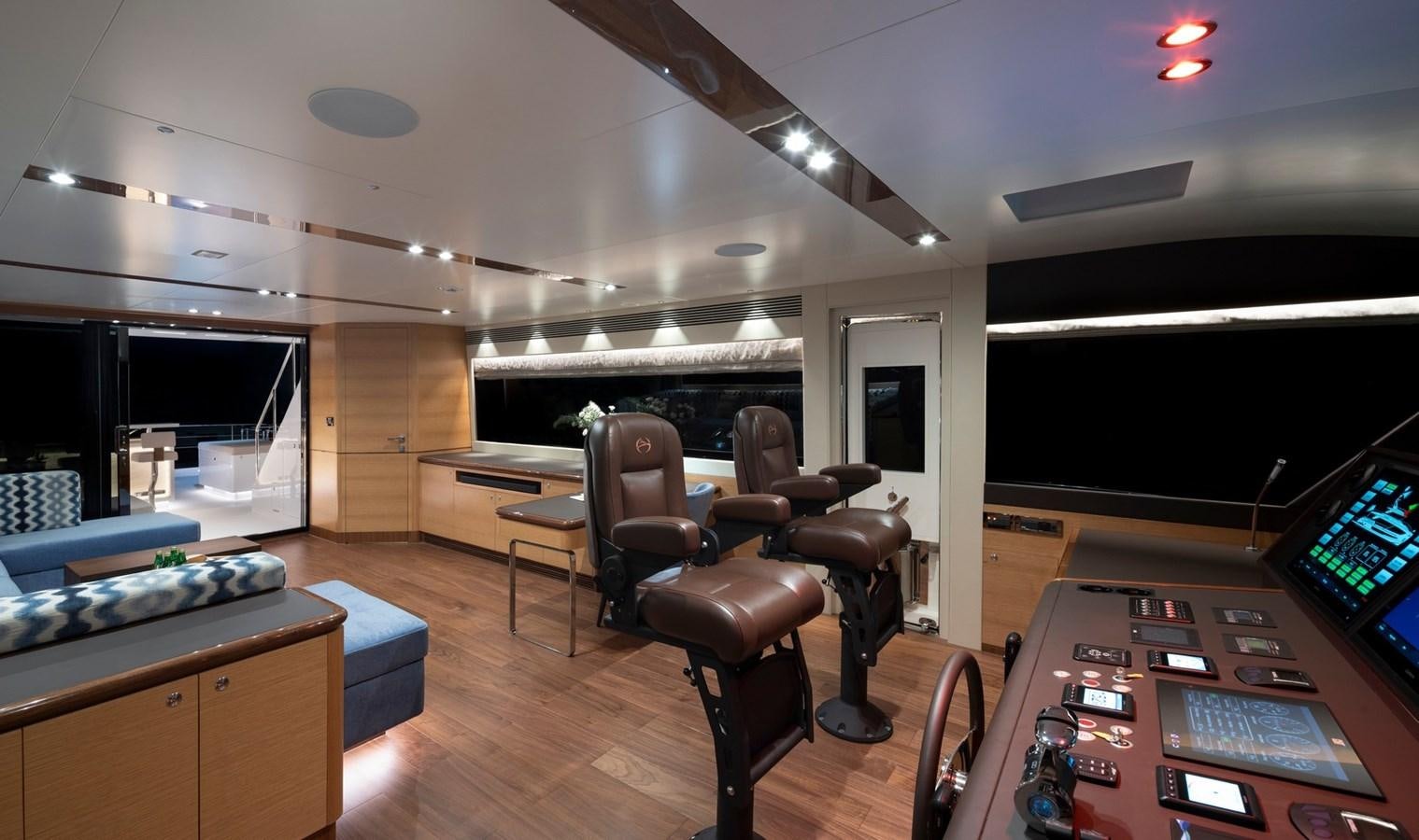 a room with a desk and a computer aboard FD92 (NEW BOAT SPEC)  Yacht for Sale