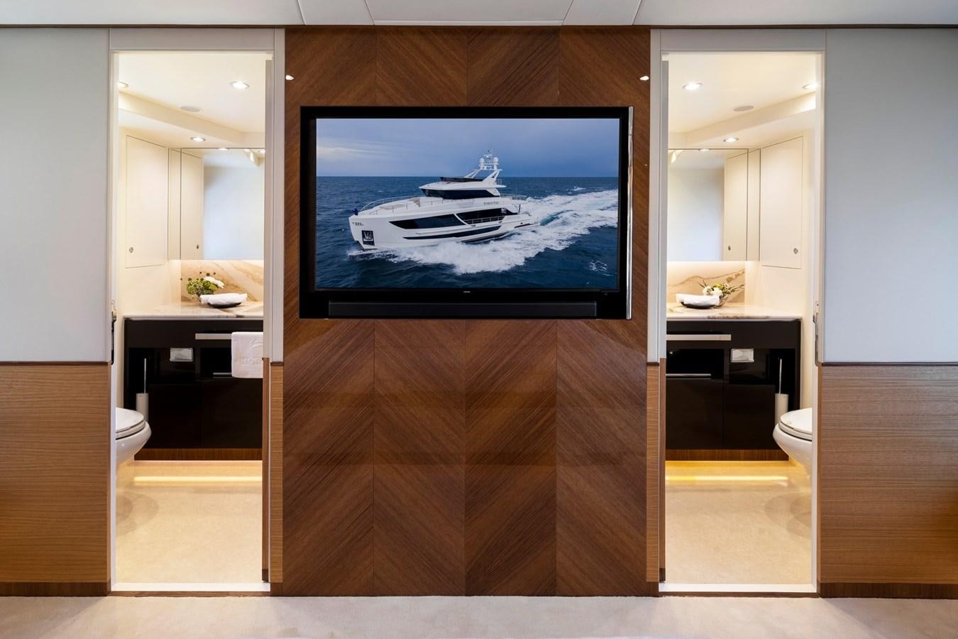 a room with a television and a sink aboard FD92 (NEW BOAT SPEC)  Yacht for Sale