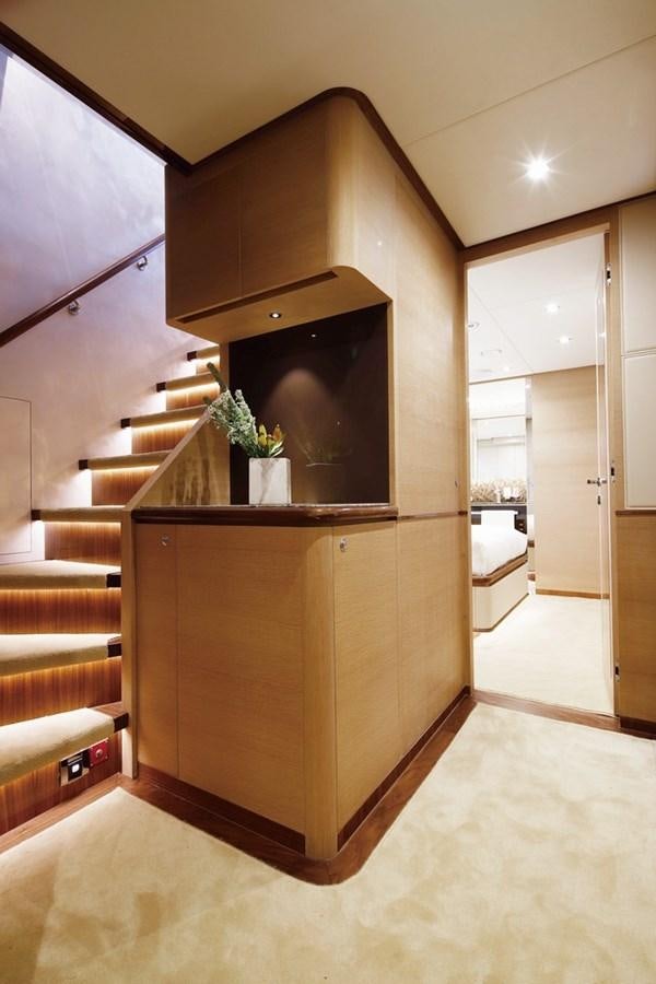 a room with a fireplace and a tv aboard FD92 (NEW BOAT SPEC)  Yacht for Sale