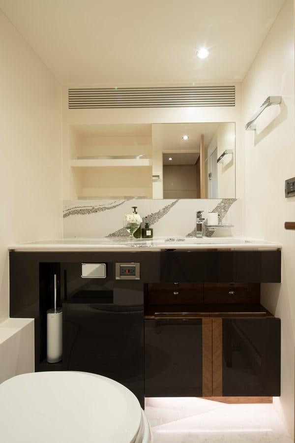 a bathroom with a sink and a mirror aboard FD92 (NEW BOAT SPEC)  Yacht for Sale