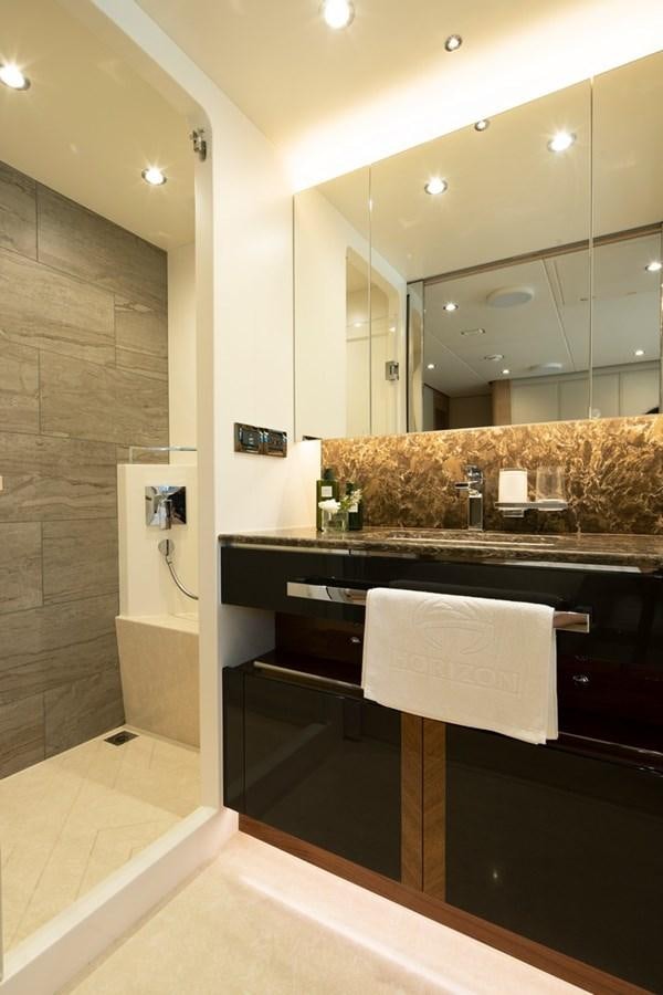 a bathroom with a large mirror aboard FD92 (NEW BOAT SPEC)  Yacht for Sale