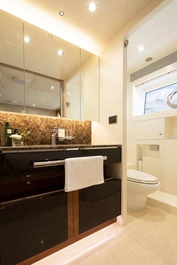 a bathroom with a large mirror aboard FD92 (NEW BOAT SPEC)  Yacht for Sale