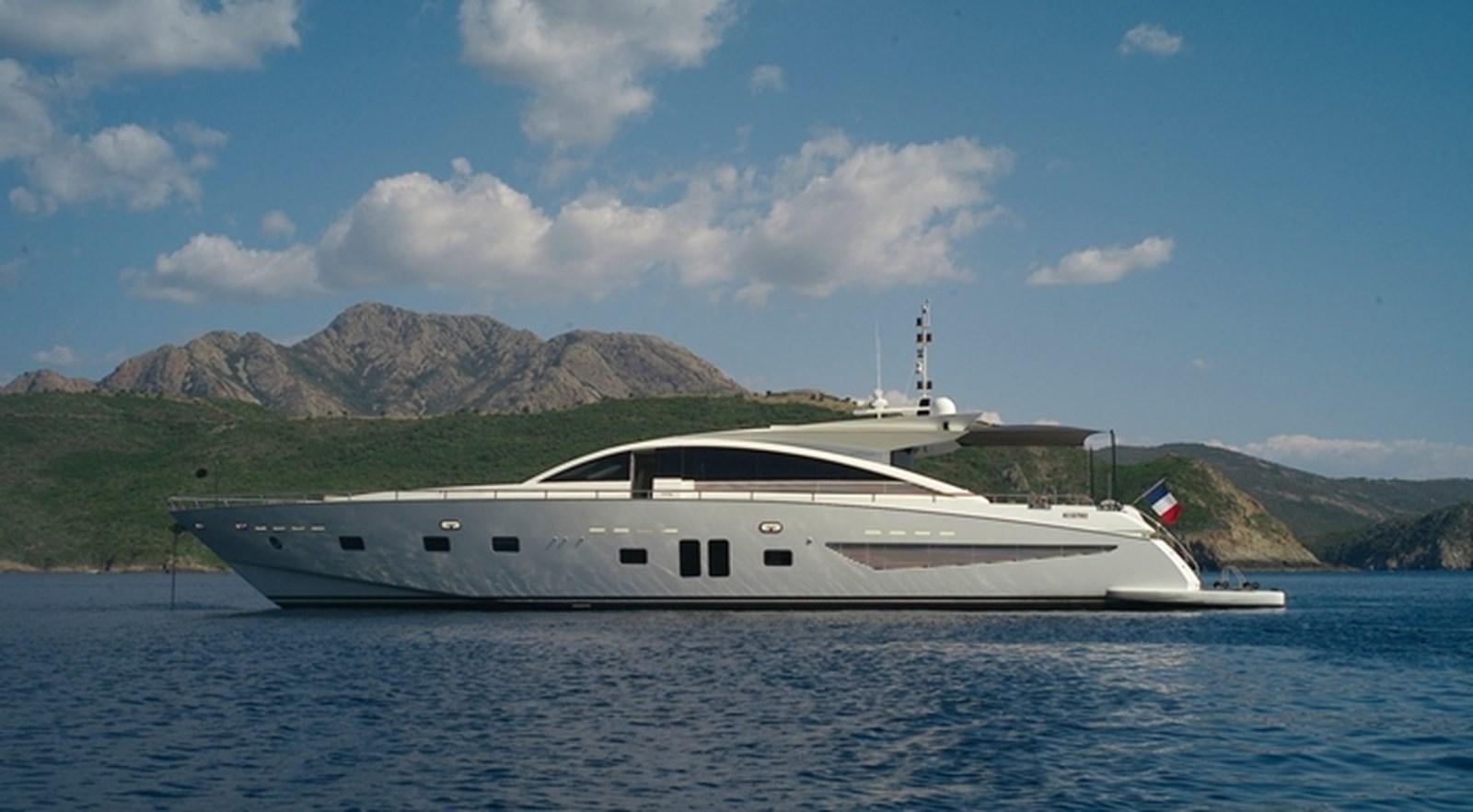 a white yacht in the water aboard NOE Yacht for Sale