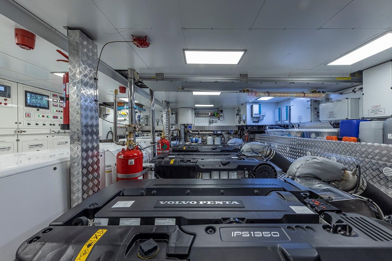 a large machine in a factory aboard X96 TRIPLEX HULL.4  Yacht for Sale