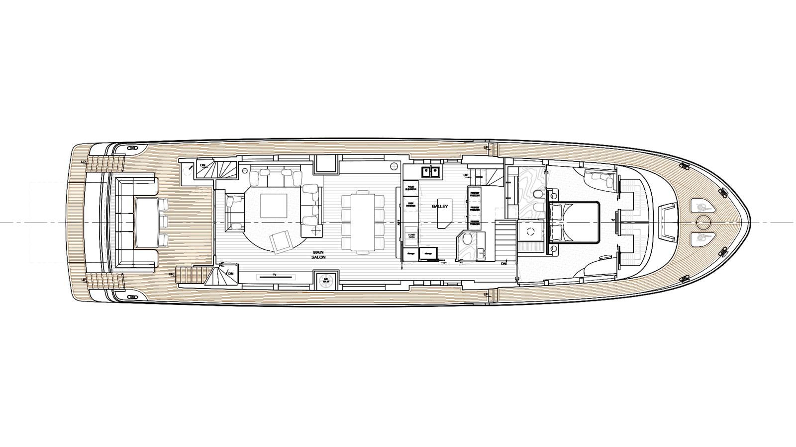 diagram, engineering drawing aboard BLONDIE Yacht for Sale