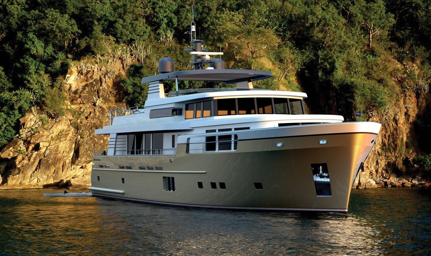 a boat on the water aboard 93FT VAN DER VALK EXPLORER 28M Yacht for Sale
