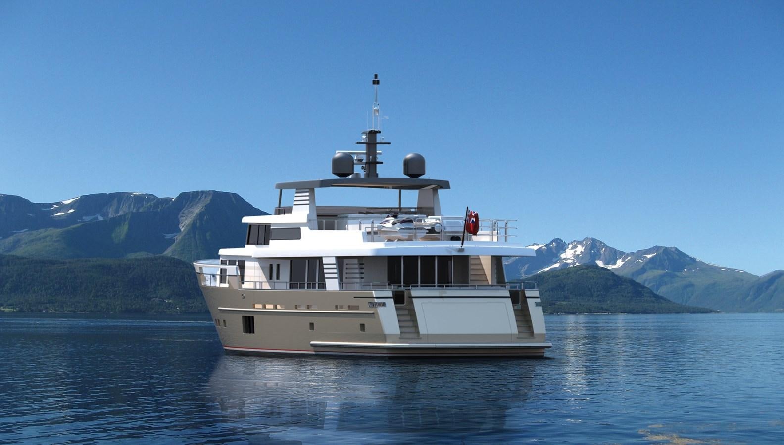 a boat in the water aboard 93FT VAN DER VALK EXPLORER 28M Yacht for Sale