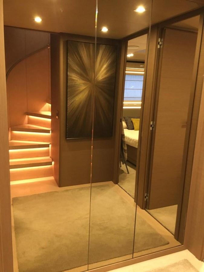 a glass door leading to a room aboard PALGREMAT Yacht for Sale