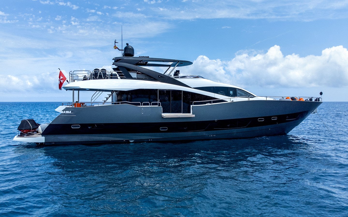 a boat in the water aboard MIRKA Yacht for Charter