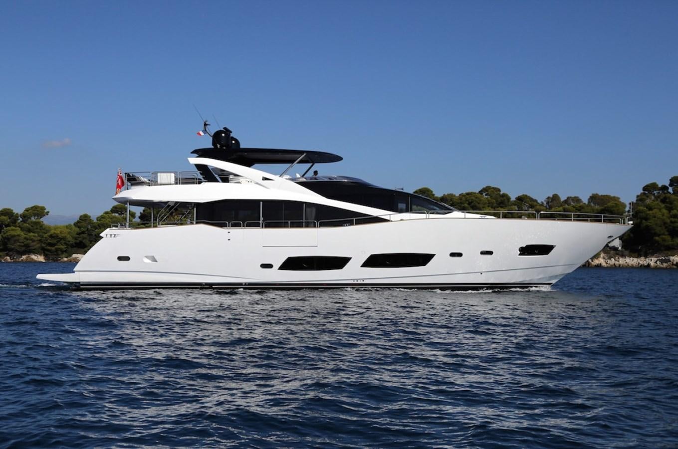 a white yacht on the water aboard GELATO Yacht for Sale