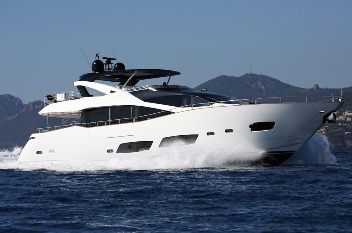 a white yacht in the water aboard GELATO Yacht for Sale