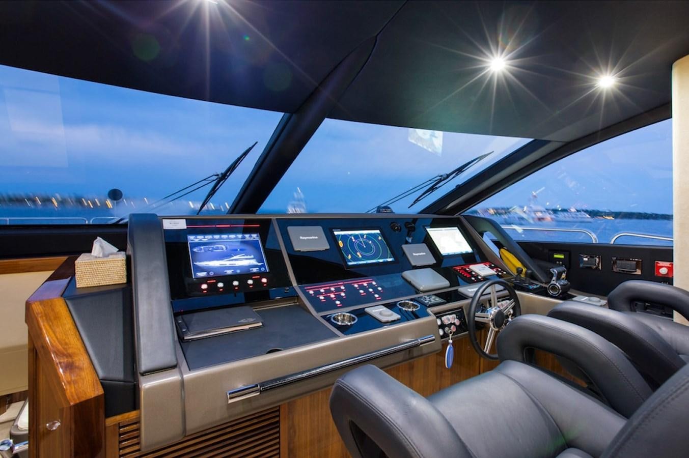 inside of a car aboard GELATO Yacht for Sale