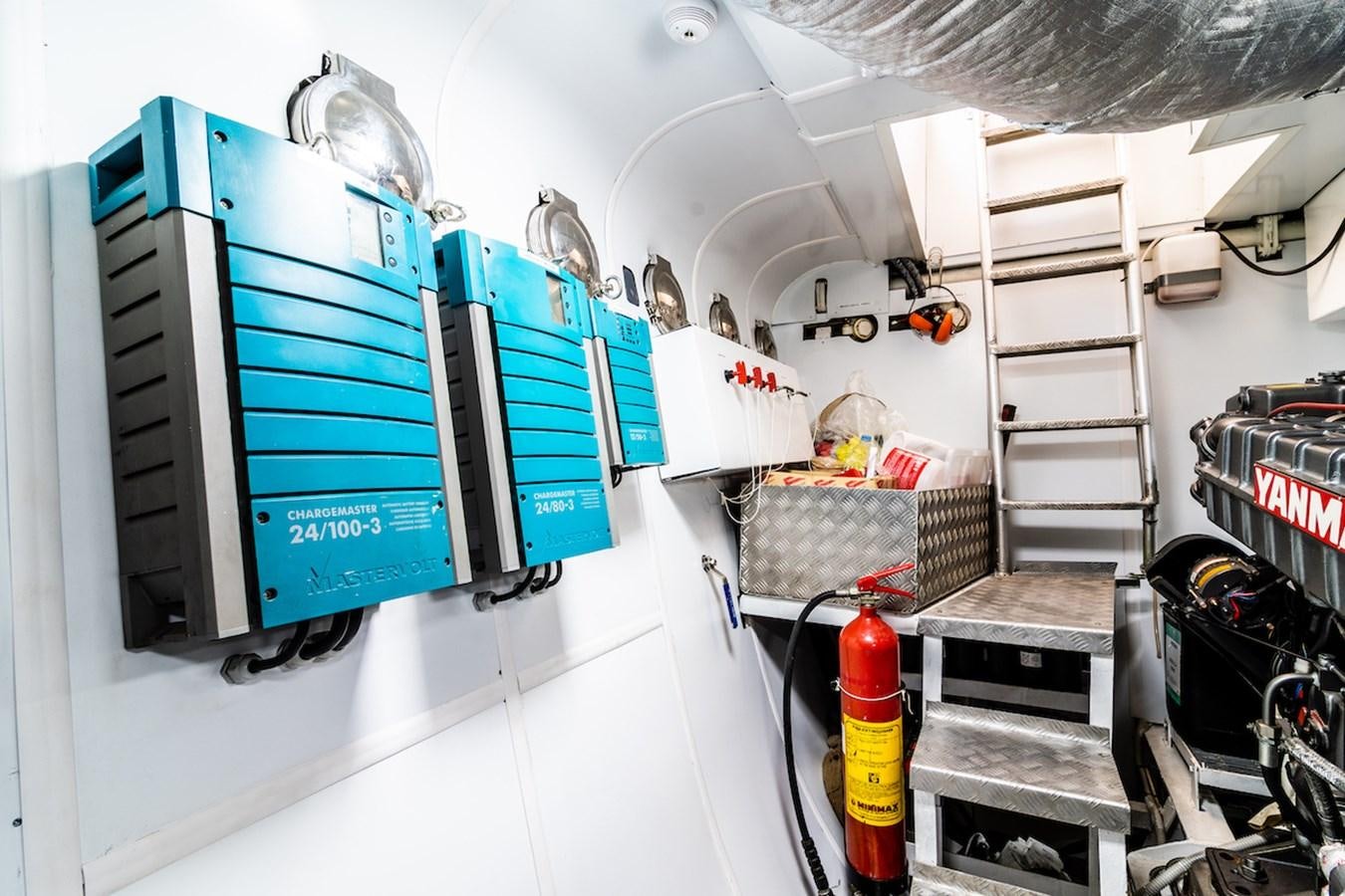 a machine with a blue light aboard A&A Yacht for Sale