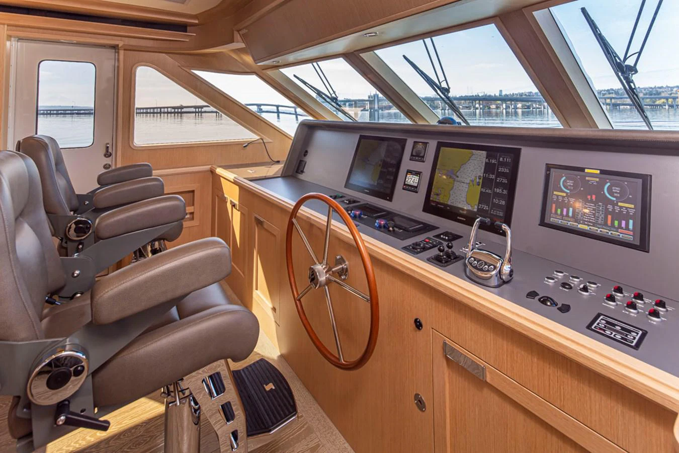 inside of a vehicle aboard 92 PARAGON COCKPIT Yacht for Sale