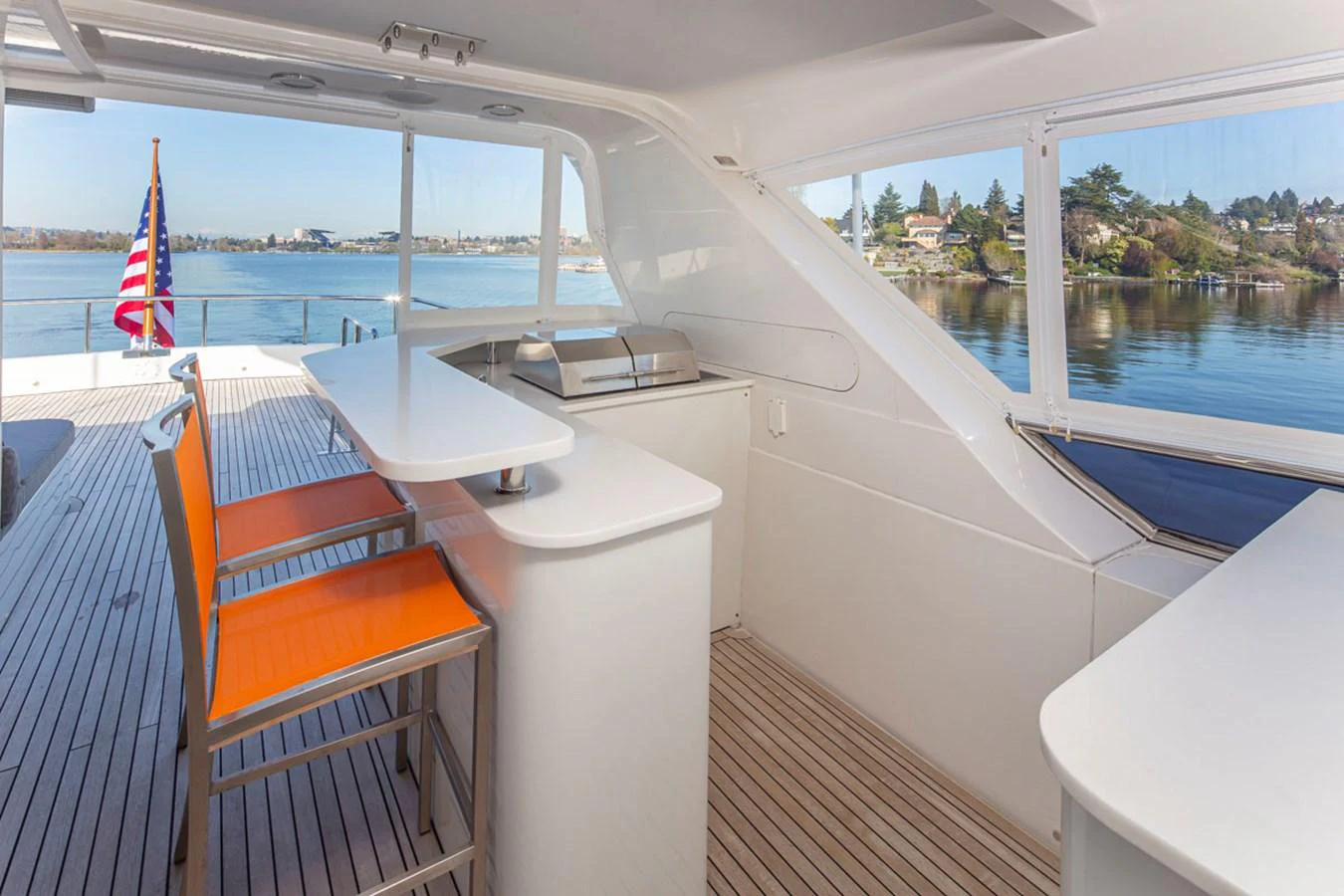 a boat on the water aboard 92 PARAGON COCKPIT Yacht for Sale