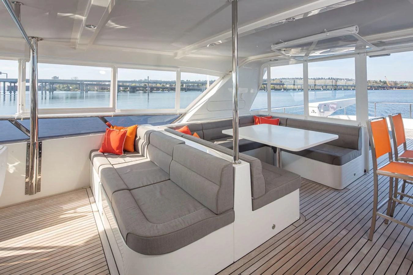 inside of a boat aboard 92 PARAGON COCKPIT Yacht for Sale