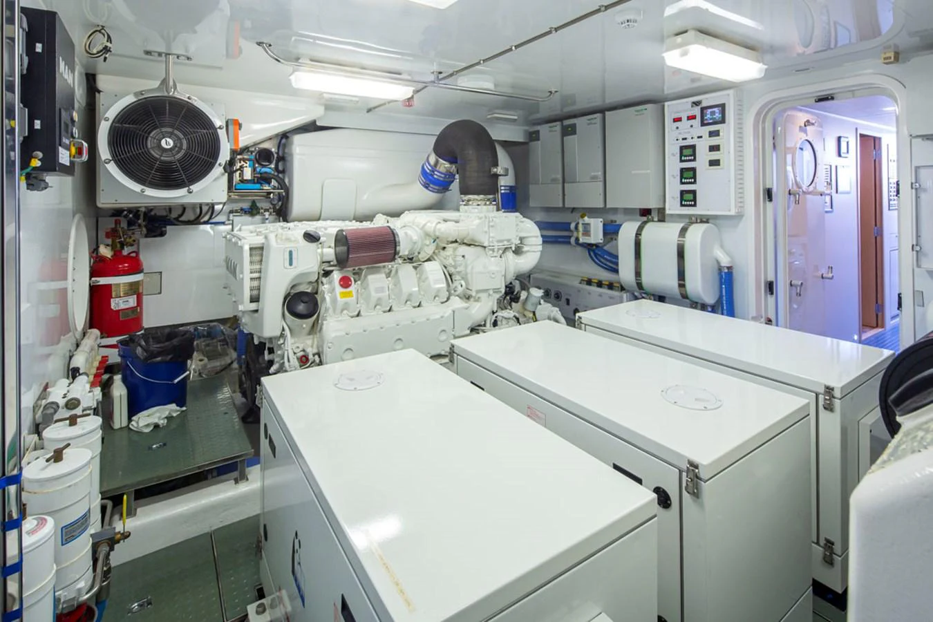 a room with machinery and equipment aboard 92 PARAGON COCKPIT Yacht for Sale