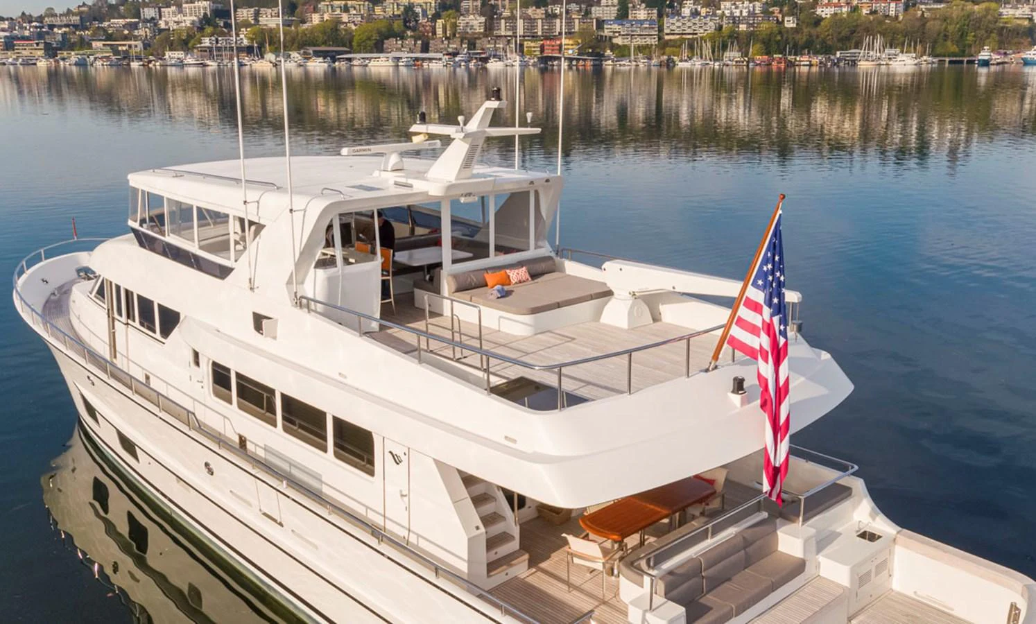 a boat on the water aboard 92 PARAGON COCKPIT Yacht for Sale