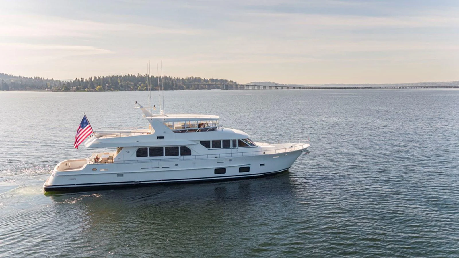 a boat on the water aboard 92 PARAGON COCKPIT Yacht for Sale