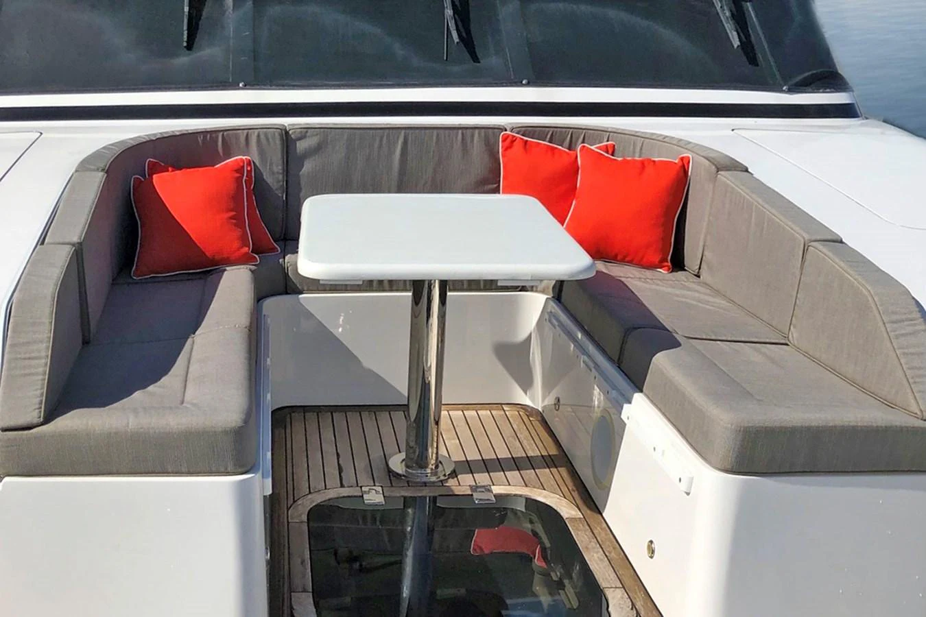 the back of a car with seats aboard 92 PARAGON COCKPIT Yacht for Sale