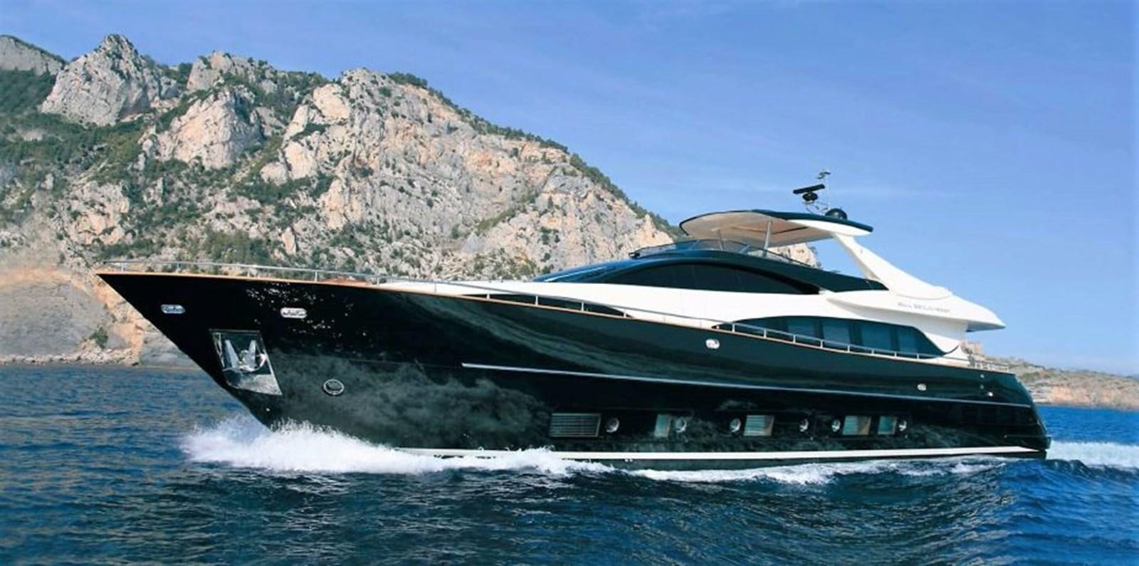 a boat on the water aboard BLACK SWAN Yacht for Sale
