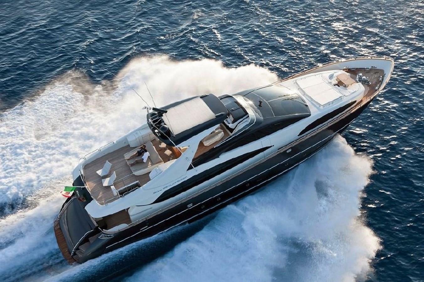 a car driving on water aboard BLACK SWAN Yacht for Sale
