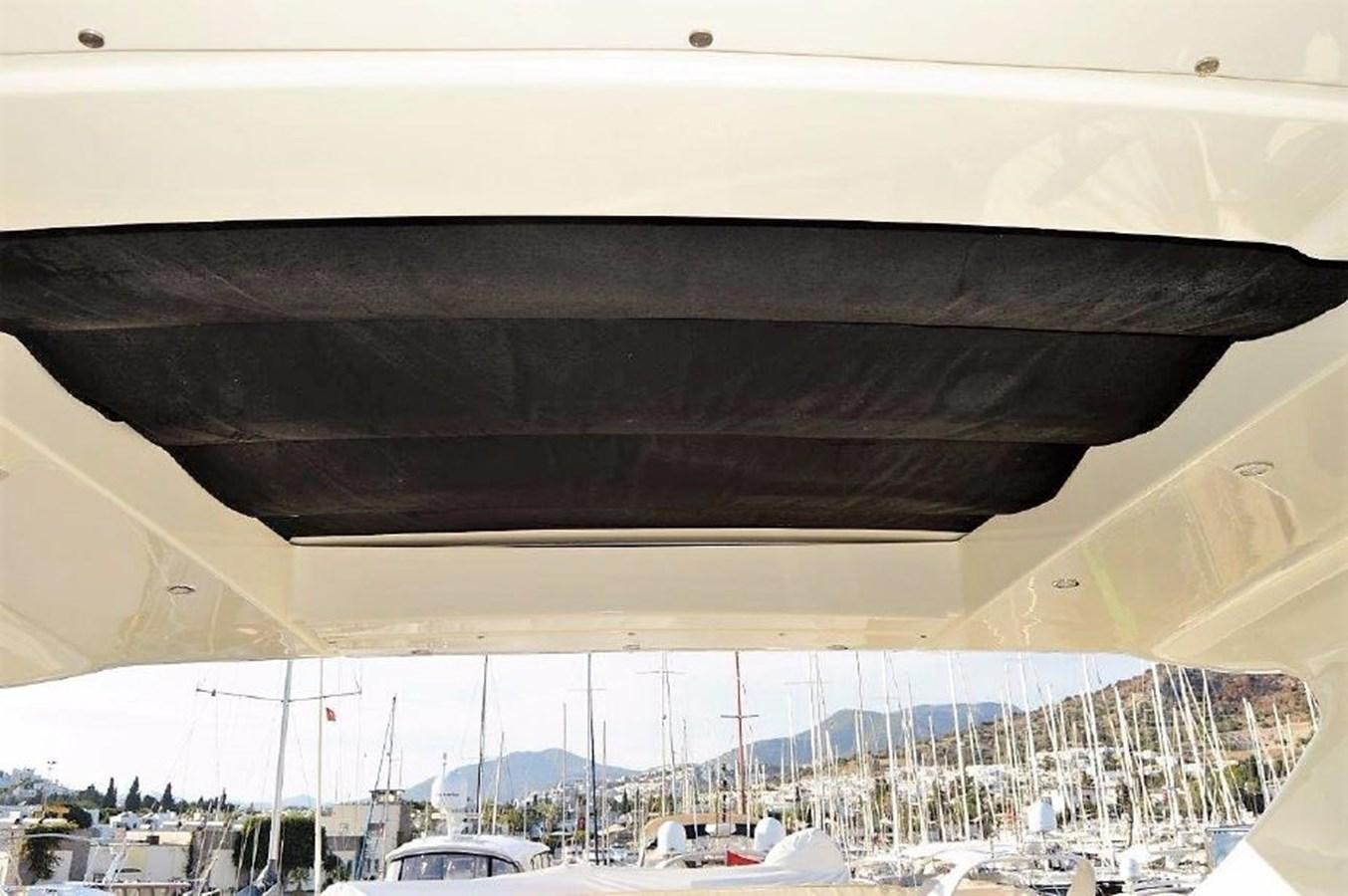 a view of a city from a balcony aboard BLACK SWAN Yacht for Sale