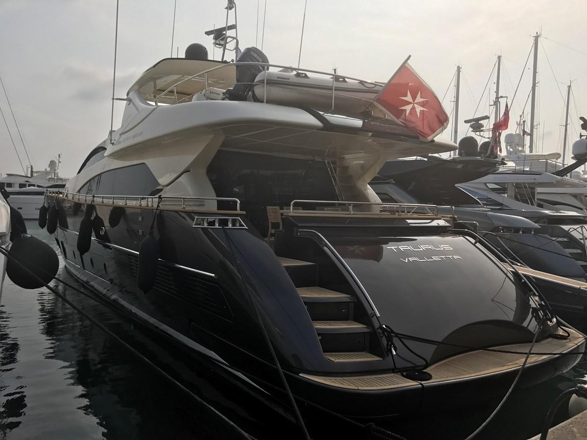 a plane parked on the water aboard TAURUS Yacht for Sale