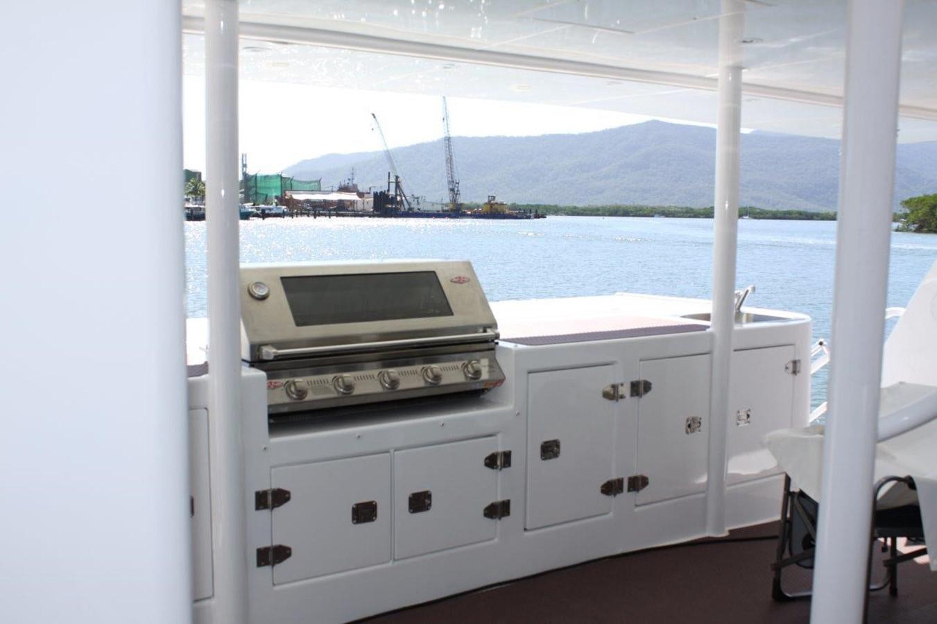 a white machine on a boat aboard MUSHI KHAN Yacht for Sale