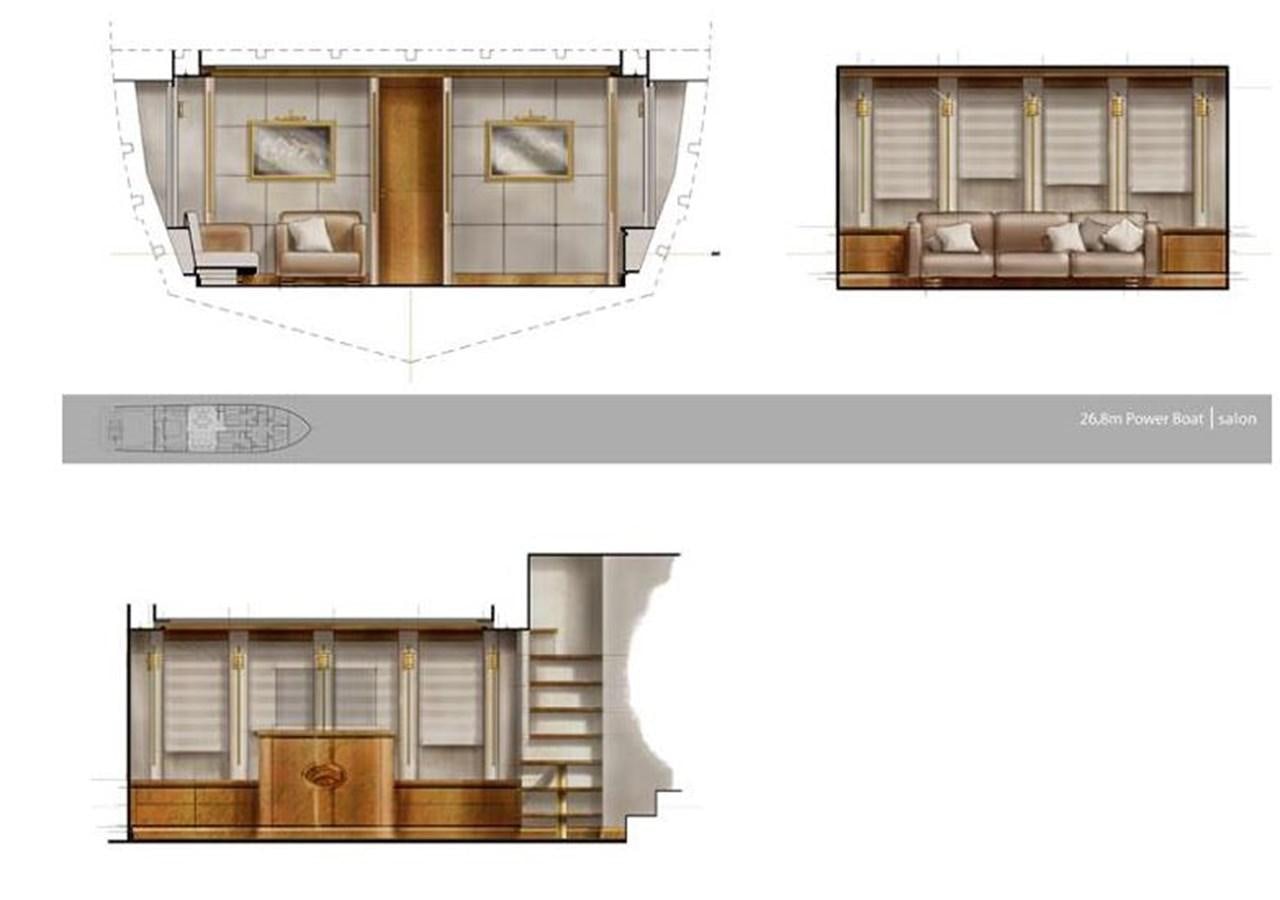 diagram, engineering drawing aboard ALTINEL 92' Yacht for Sale