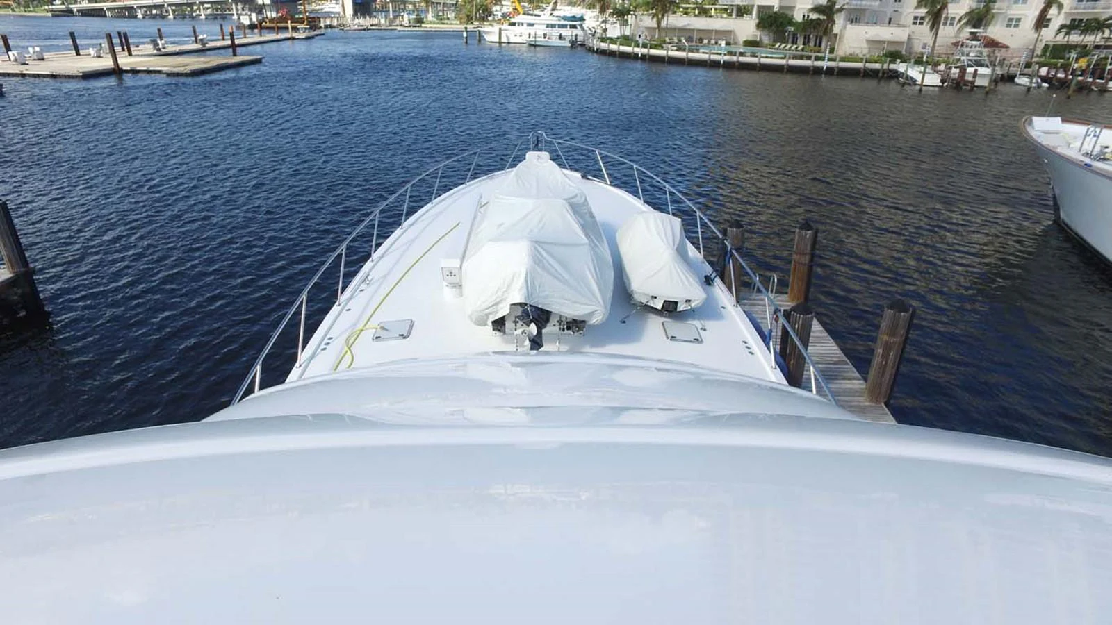a white boat in the water aboard SILKY Yacht for Sale