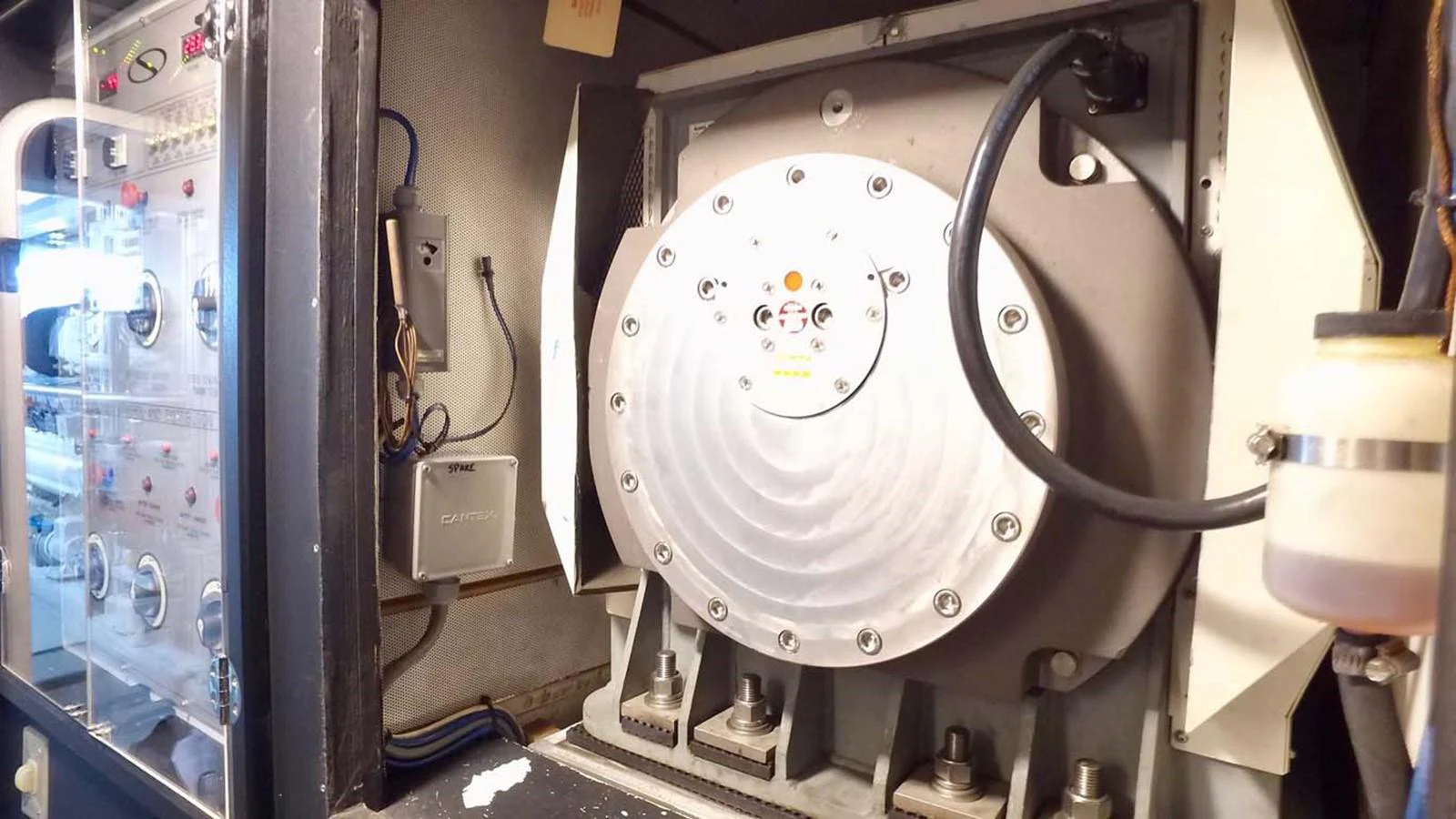 a machine with a large metal object aboard SILKY Yacht for Sale