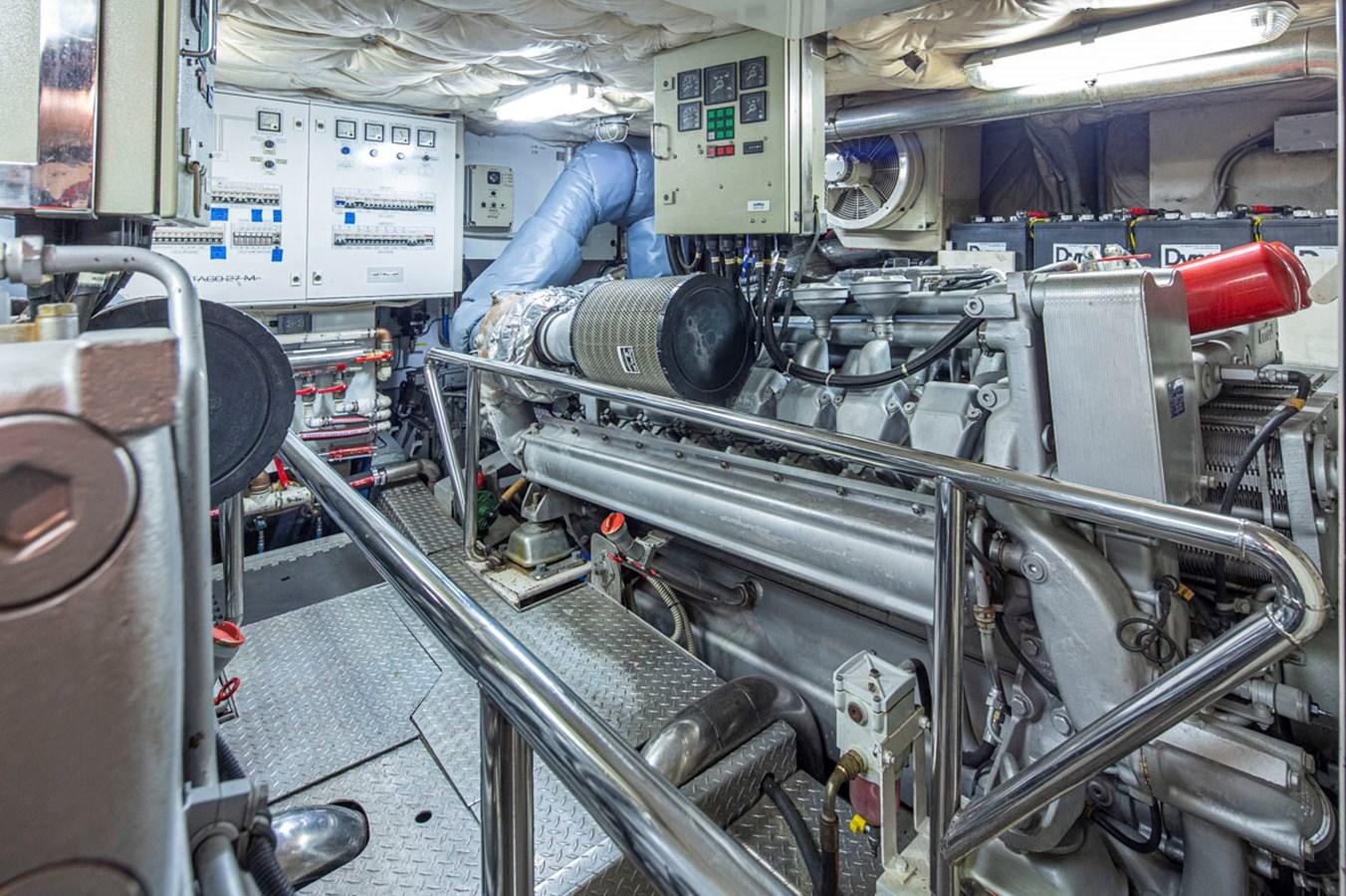a machine with wires aboard WILD WAVES Yacht for Sale