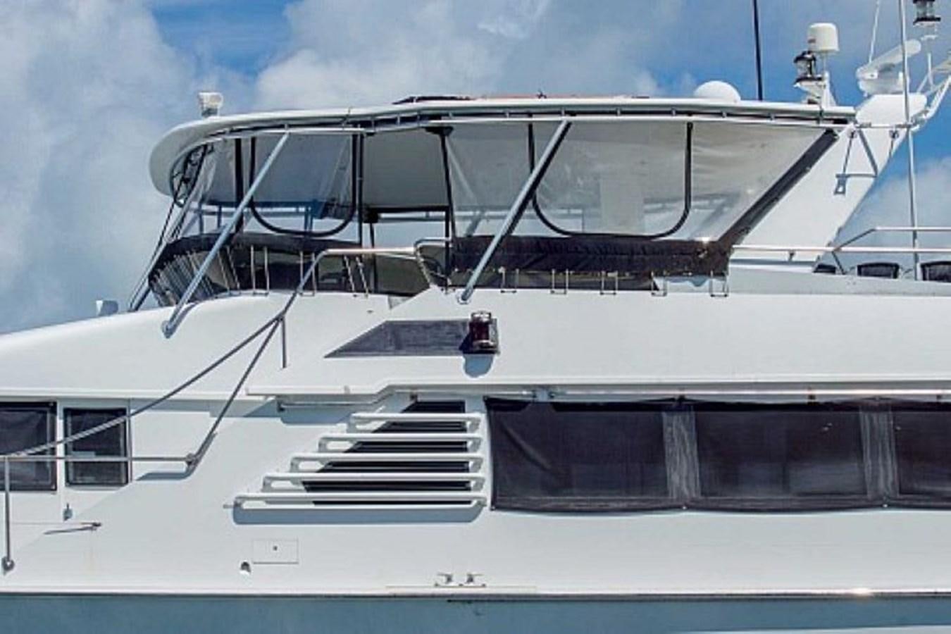 a white yacht with a white front aboard LADY CHARLOTTE Yacht for Sale