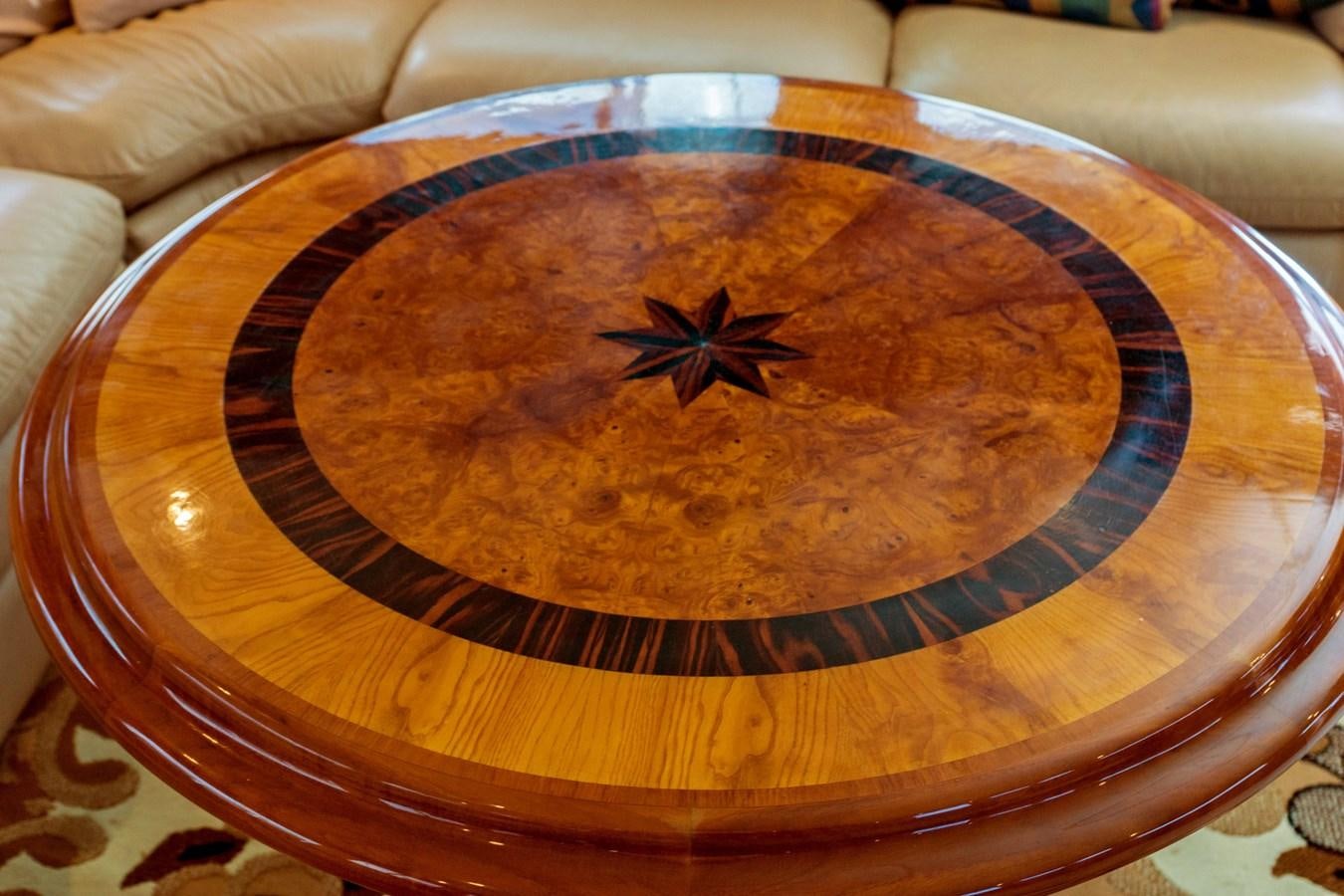 a plate with a flower on it aboard LADY CHARLOTTE Yacht for Sale