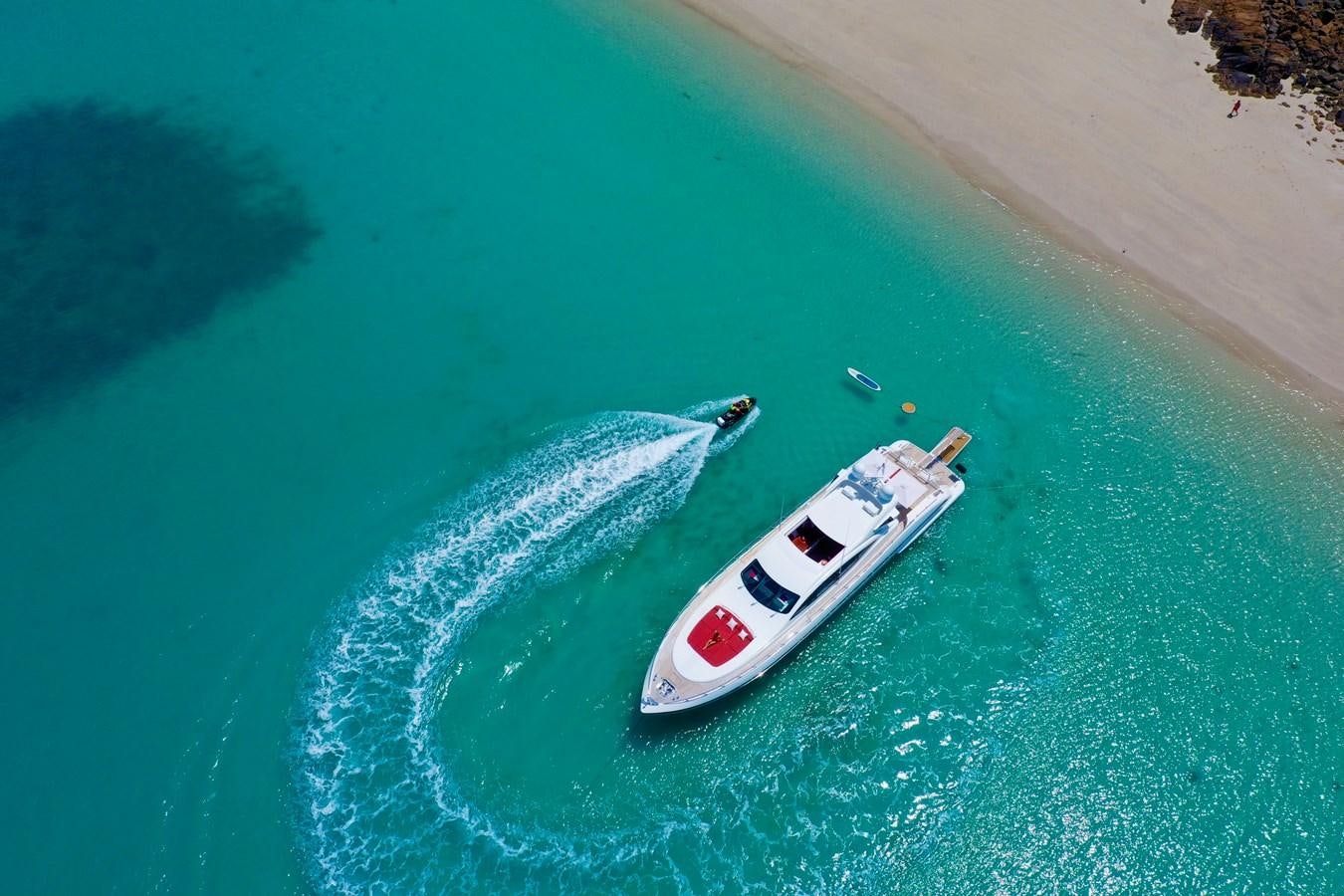 a boat on the water aboard VANISH Yacht for Sale