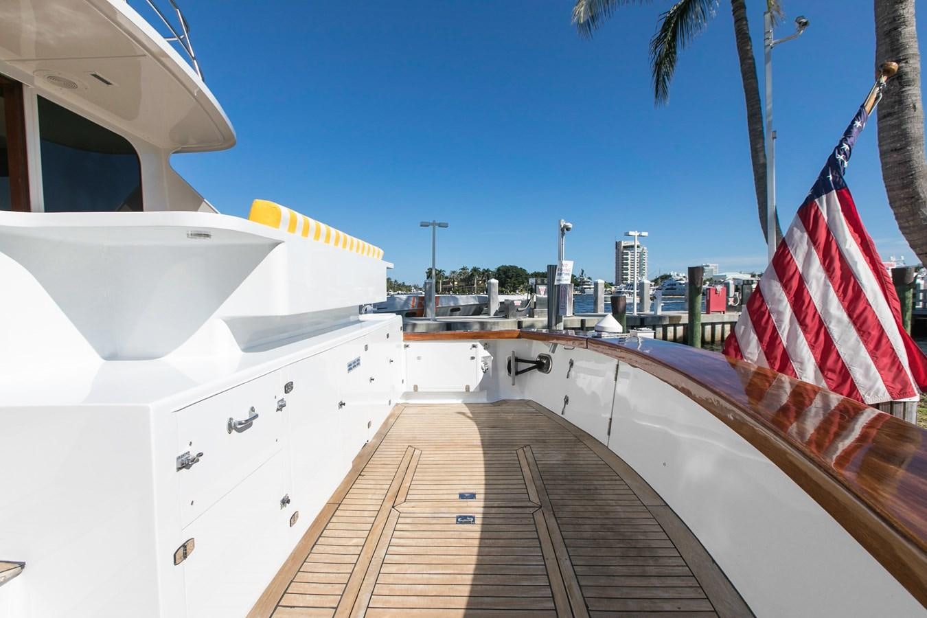 a boat on a dock aboard TRES HERMANOS VI Yacht for Sale