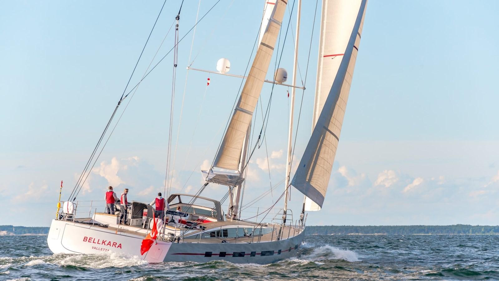 a boat sailing in the sea aboard BELLKARA Yacht for Sale