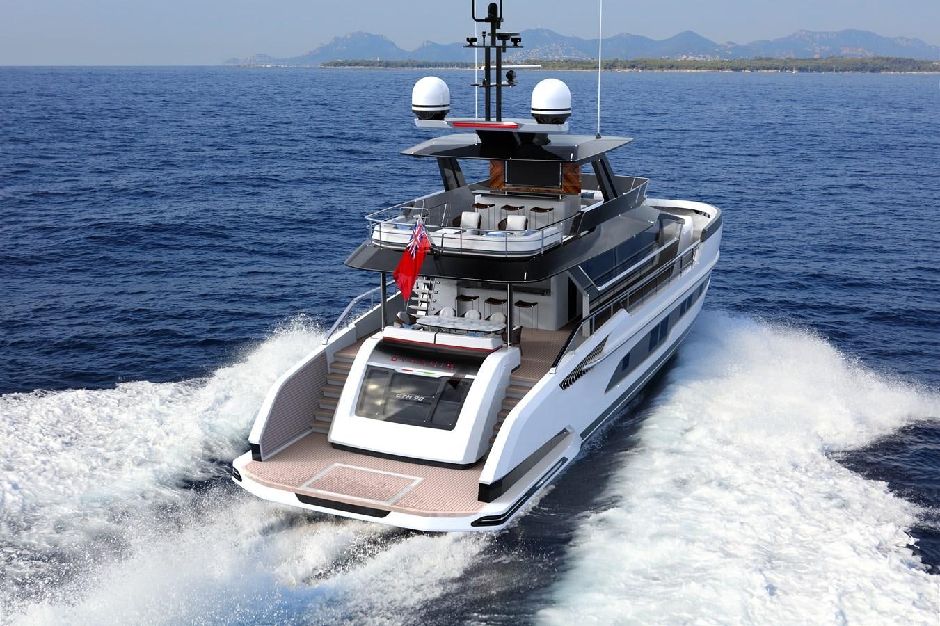 a boat on the water aboard DYNAMIQ GTM 90 BEACH CLUB Yacht for Sale