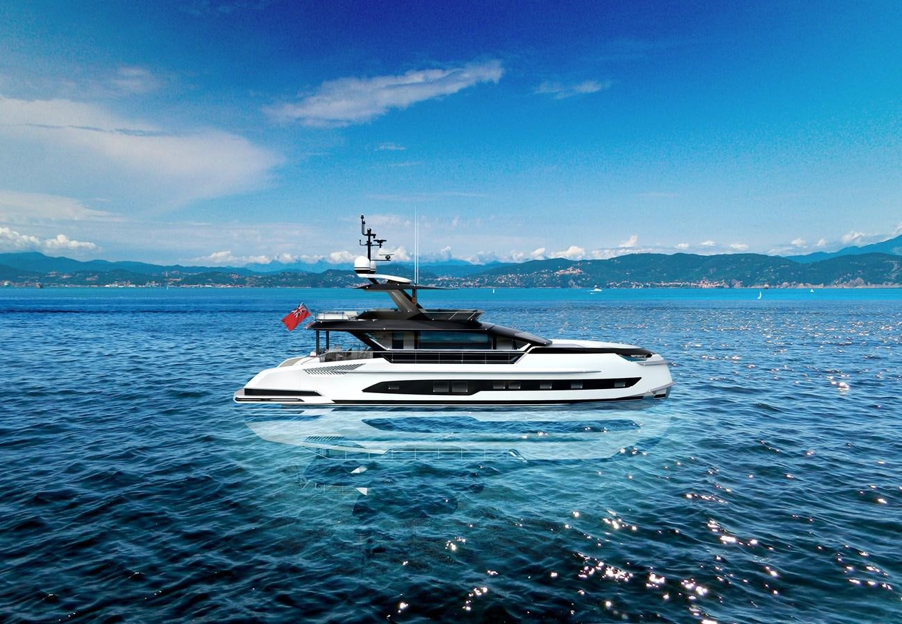 a boat in the water aboard DYNAMIQ GTM 90 BEACH CLUB Yacht for Sale
