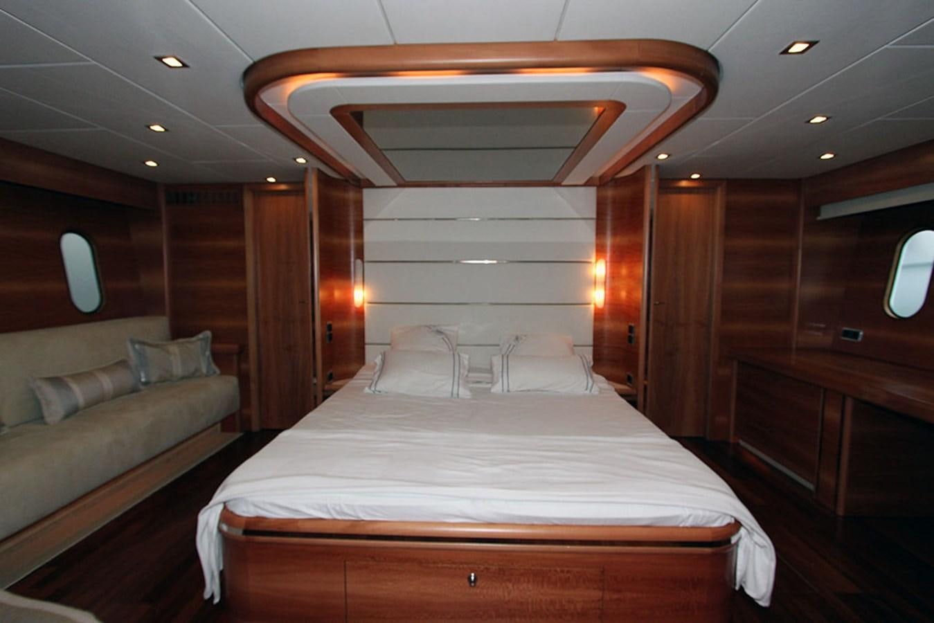 a bed in a room aboard HAIGAN Yacht for Sale