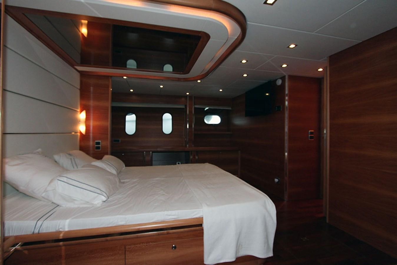 a bed in a room aboard HAIGAN Yacht for Sale
