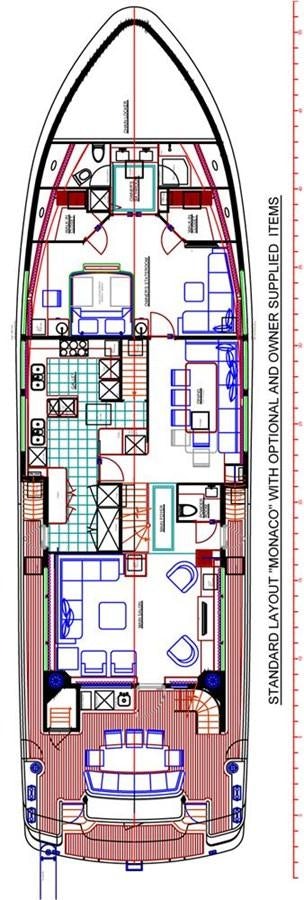 diagram, engineering drawing aboard ALL OCEAN YACHTS 90' STEEL Yacht for Sale