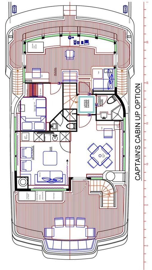 diagram, engineering drawing aboard ALL OCEAN YACHTS 90' STEEL Yacht for Sale